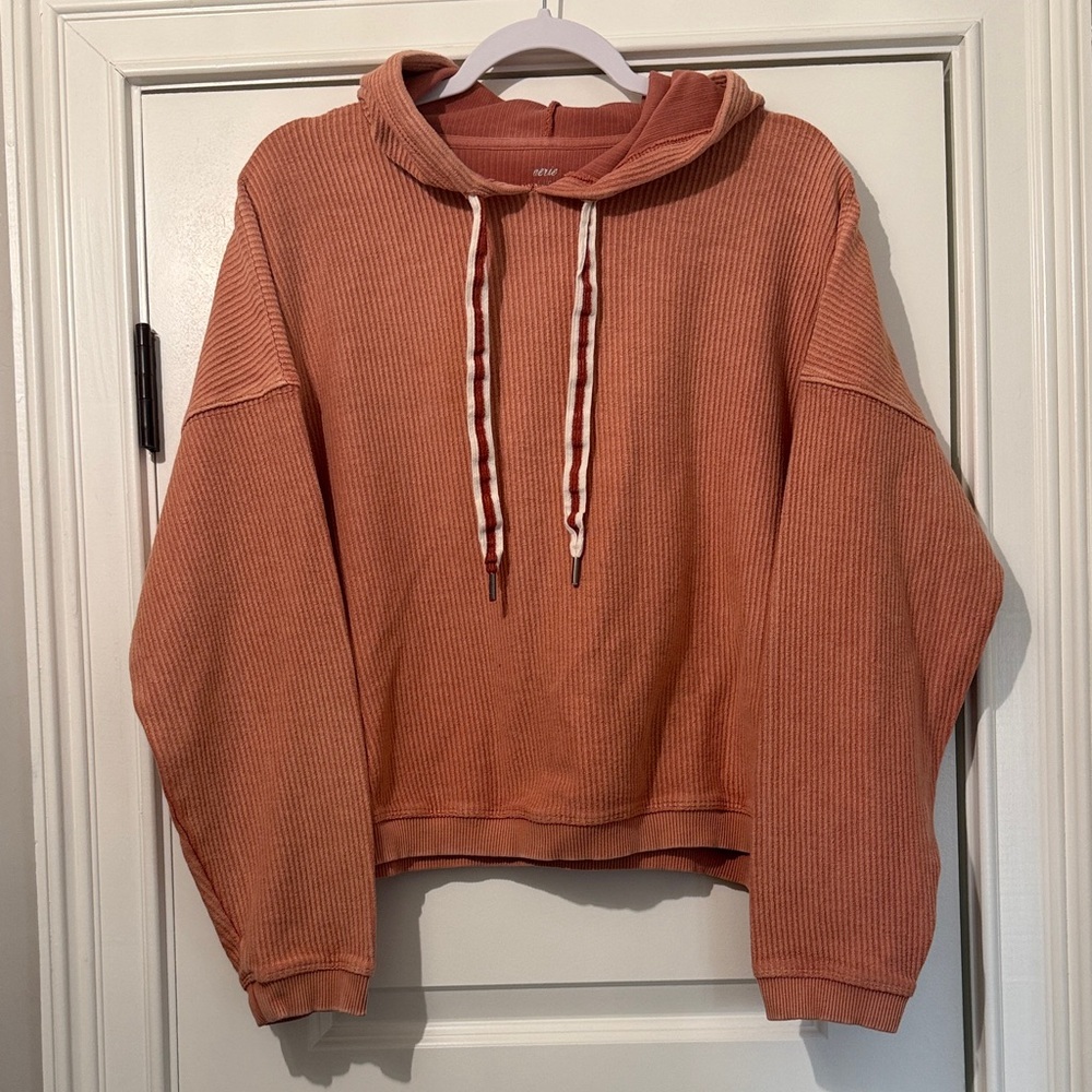 Aerie Cropped Orange Hoodie
